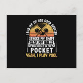 Carte Postale Je frotte mon haut joueur de billard drôle (Devant)