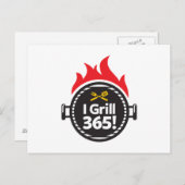 Carte Postale Je grille 365 ! (Devant / Derrière)