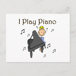 Carte Postale Je Joue au Piano T-shirts et Cadeaux