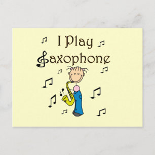 Carte Postale Je Joue du Saxophone T-shirts et Cadeaux pour Figu