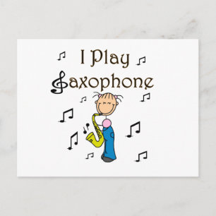 Carte Postale Je Joue du Saxophone T-shirts et Cadeaux pour Figu