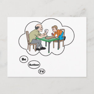 Carte Postale Je jouerais plutôt Cribbage