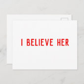 Carte Postale Je La Crois (Devant / Derrière)