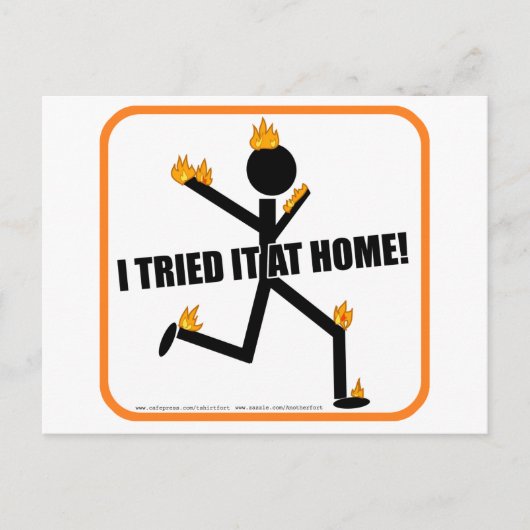 Carte Postale Je l'ai essayé chez moi ! (Devant)