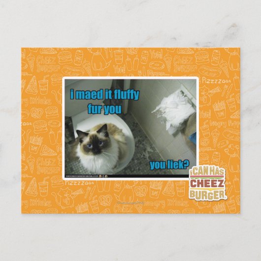 Carte Postale Je l'ai fait peluche fourrure vous (Devant)