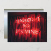 Carte Postale Je L'Ai Laissée Comme Sa Mine (Devant / Derrière)