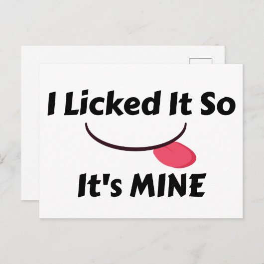 Carte Postale Je l'ai mise, donc c'est la mienne (Devant / Derrière)