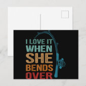 Carte Postale Je L'Aime Quand Elle Se Passe, Pêche Drôle (Devant / Derrière)