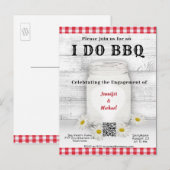 Carte Postale Je le fais | BBQ | Fiançailles Invitation QR Code (Devant / Derrière)