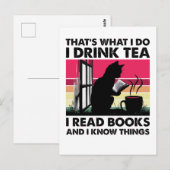 Carte Postale Je lis des livres et je sais des choses (Devant / Derrière)