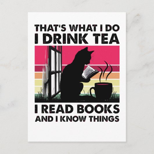 Carte Postale Je lis des livres et je sais des choses (Devant)