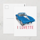 Carte Postale Je LOVETTE CONCEPTION DE VOITURE UNIQUE (Devant / Derrière)