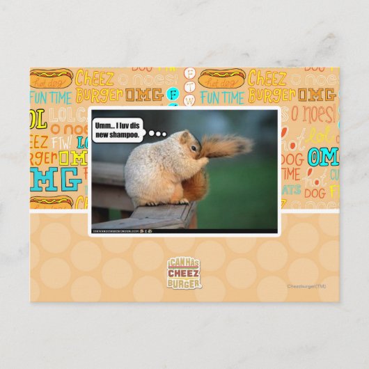 Carte Postale Je luv dis nouveau shampooing (Devant)