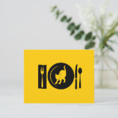 Carte Postale Je mange... (Debout devant)