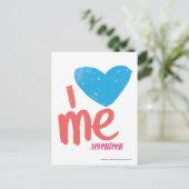 Carte Postale Je Me Coeur Aqua/Rose (Debout devant)