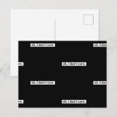 Carte Postale Je me fiche du message sarcastique (Devant / Derrière)