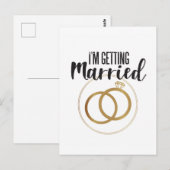 Carte Postale Je me marie (Devant / Derrière)