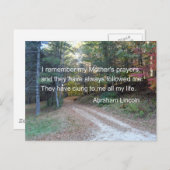 Carte Postale Je me souviens des prières de ma Mère... (Devant / Derrière)