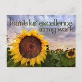 Carte Postale "Je m'efforce d'atteindre l'excellence" Motivation (Devant)