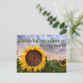 Carte Postale "Je m'efforce d'atteindre l'excellence" Motivation (Debout devant)