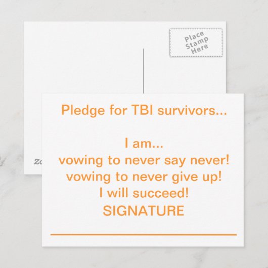 Carte Postale Je M'Engage... (Devant / Derrière)