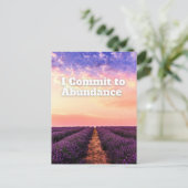 Carte Postale Je m'engage à abonder Citation d'affirmation de la (Debout devant)