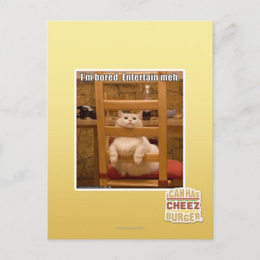 Carte Postale Je m'ennuie. (Devant)