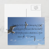 Carte Postale Je Merci Dieu...E.E. Cummings (Devant / Derrière)