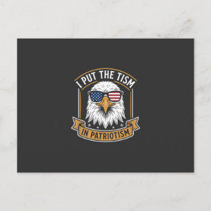 Carte Postale Je Mets Le Tisme Dans Le Patriotisme T-shirt Drôle