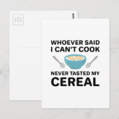 Carte Postale Je N'Ai Jamais Goûté Ma Céréale (Devant / Derrière)