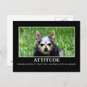 Carte Postale Je n'ai pas de problème d'attitude (Devant / Derrière)