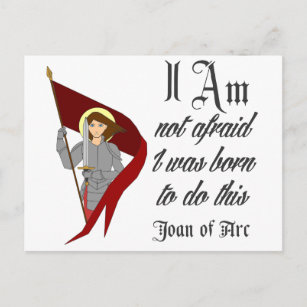 Carte Postale Je n'ai pas peur - Jeanne d'Arc