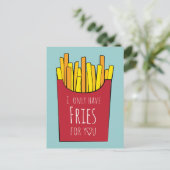 Carte Postale Je n'ai que des frites pour toi (Debout devant)