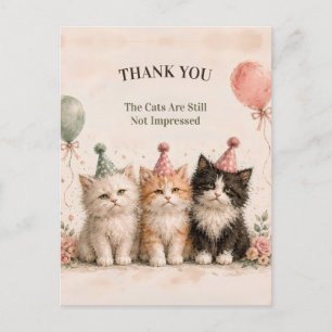Carte Postale Je n'aime pas ma fête d'anniversaire merci