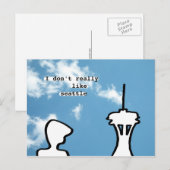 Carte Postale Je n'aime pas vraiment seattle (Devant / Derrière)