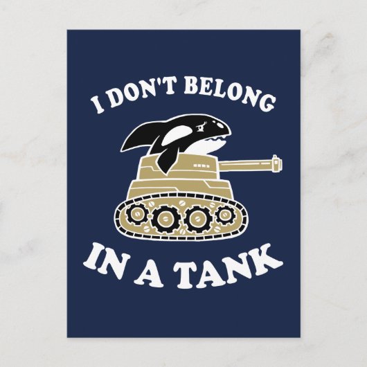 Carte Postale Je n'appartiens pas à un char (Devant)