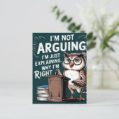 Carte Postale "Je n'argumente pas, je ne fais qu'expliquer" Dess (Debout devant)
