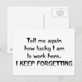 CARTE POSTALE JE N'ARRÊTE PAS (Devant / Derrière)