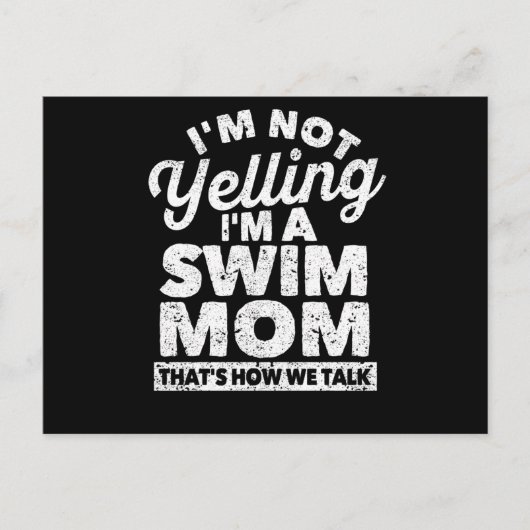 Carte Postale Je ne crie pas, je suis une mère qui nage (Devant)