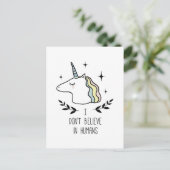 Carte Postale Je ne crois pas aux humains (Debout devant)