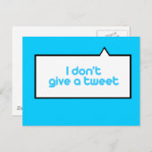 Carte Postale Je ne donne pas de tweet (Devant / Derrière)