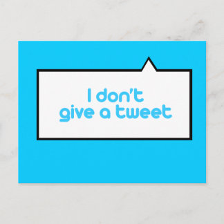 Carte Postale Je ne donne pas de tweet