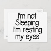 Carte Postale Je ne dors pas drôle (Devant / Derrière)
