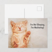 Carte Postale Je ne dors pas, je suis en train de Méditer Funny (Devant / Derrière)