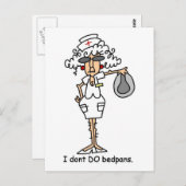 Carte Postale Je ne fais pas de couettes ! (Devant / Derrière)