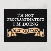 Carte Postale Je ne fais pas de procrastination - Je fais des qu (Devant)