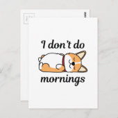 Carte Postale Je ne fais pas le matin (Devant / Derrière)