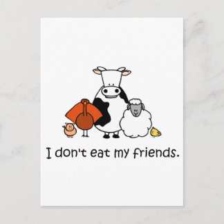 Carte Postale Je ne mange pas mes amis