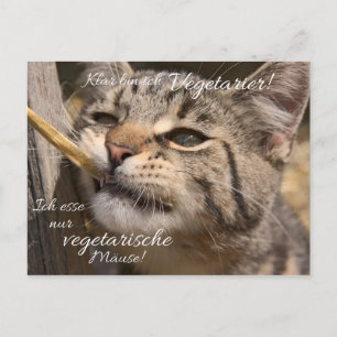 Carte Postale Je ne mange que des souris végétariennes.