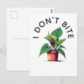 Carte Postale Je ne mords pas Drôle de Vénus Flytrap (Devant / Derrière)